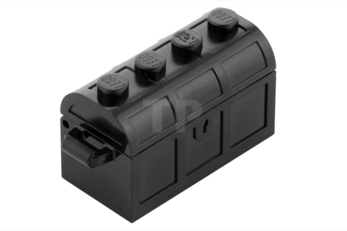 LEGO&reg; 4738ac01 -  - Container, Treasure Chest, Complete Assembly - Thick Hinge, Slots in Back