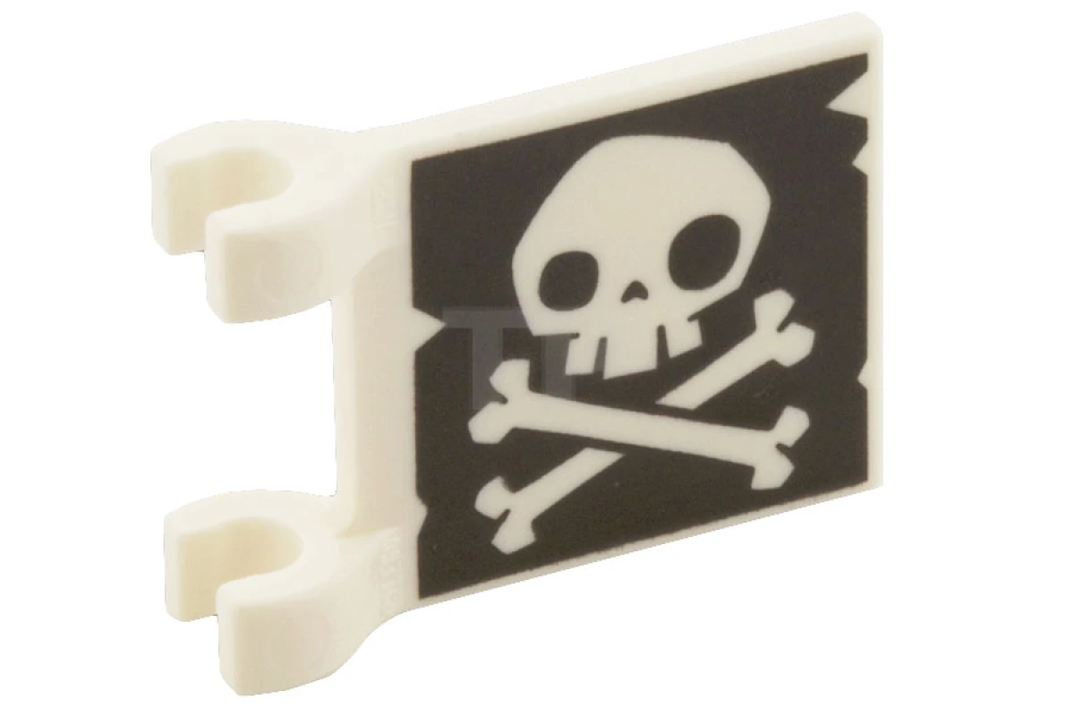 LEGO&reg; 6102611 - 2335pb129 - Flag 2 x 2 Square with Skull and Crossbones 