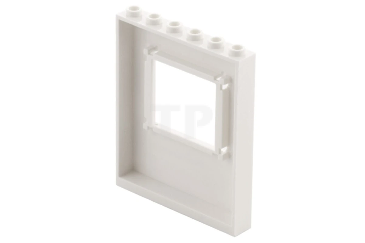 LEGO&reg; 6102658 - 15627pb007 - Panel 1 x 6 x 6 with Window with Grass and Leaves Pattern