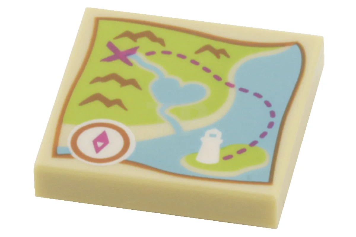 LEGO&reg; 6101009 - 3068pb0902 - Baldosa 2 x 2 con Mapa Heartlake City Bay Pattern