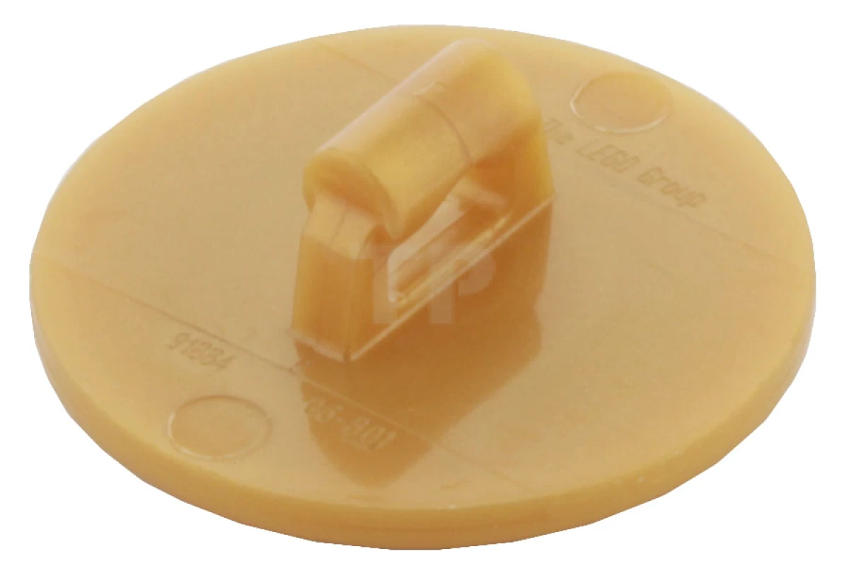 LEGO&reg; 6003106 - 91884pb003 - Minifig, Scudo rotondo con borchie e anello intorno al bordo con motivo azteco rosso scuro e oro