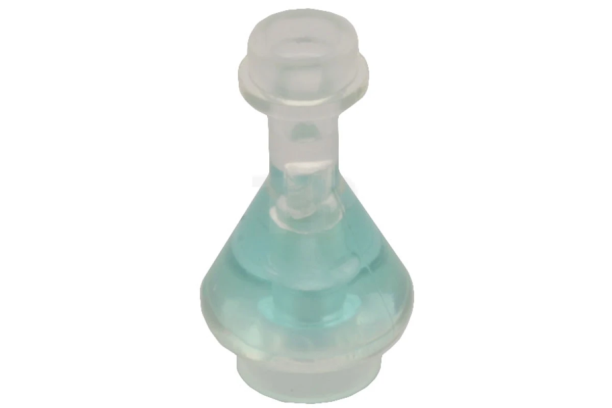 LEGO&reg; 6042467 - 93549pb04 - Minifig, Utensil Bottle, Erlenmeyer Flask with Trans-Light Blue Fluid Pattern