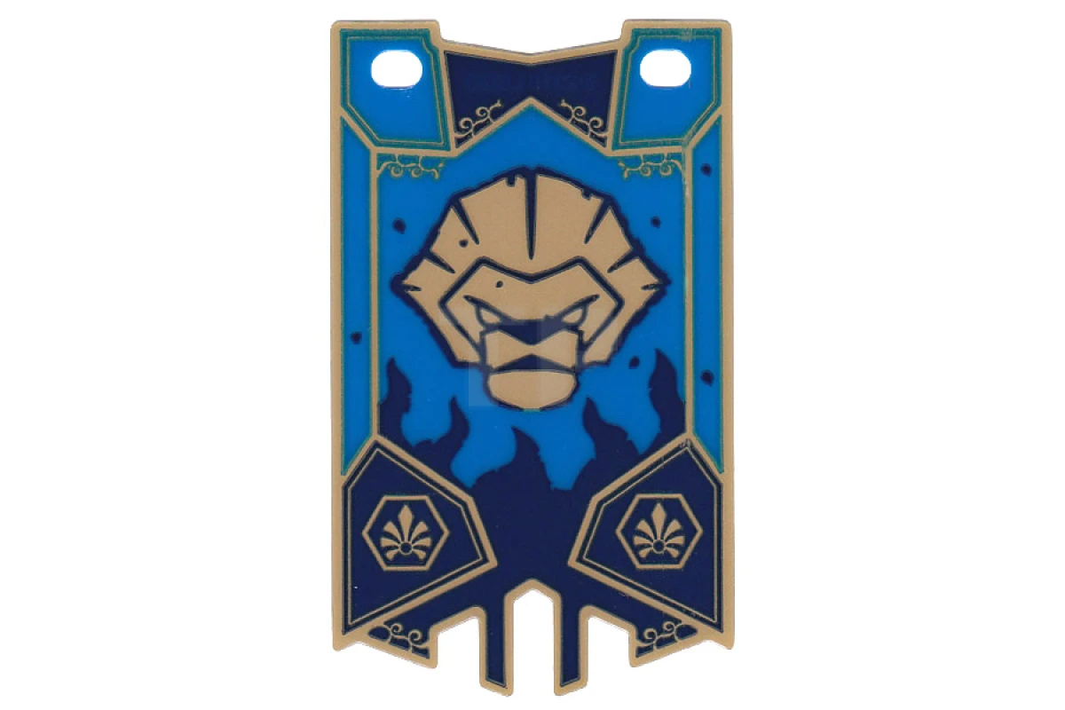 LEGO&reg; 6103713 - 20176 - Drapeau en plastique 5 x 8,5 avec motif de la tribu du lion Chima