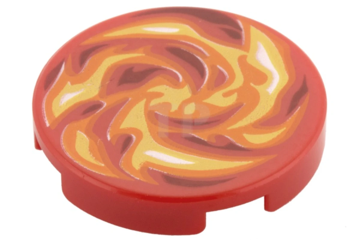 LEGO&reg; 6102613 - 14769pb021 - Piastrelle 2 x 2 rotonde con O inferiore e motivo a fuoco