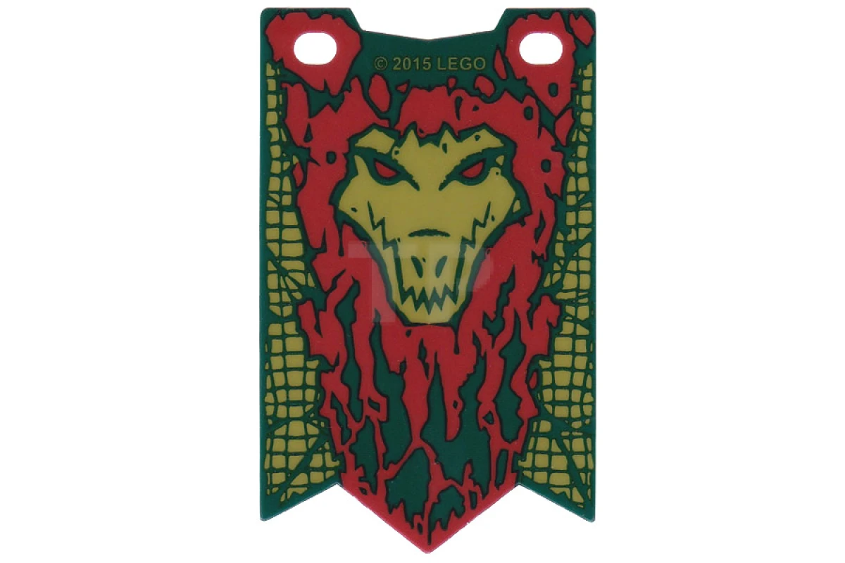 LEGO&reg; 20170 - 6103705 - Plastic Flag 5 x 8.5 with Chima Crocodile Tribe Pattern