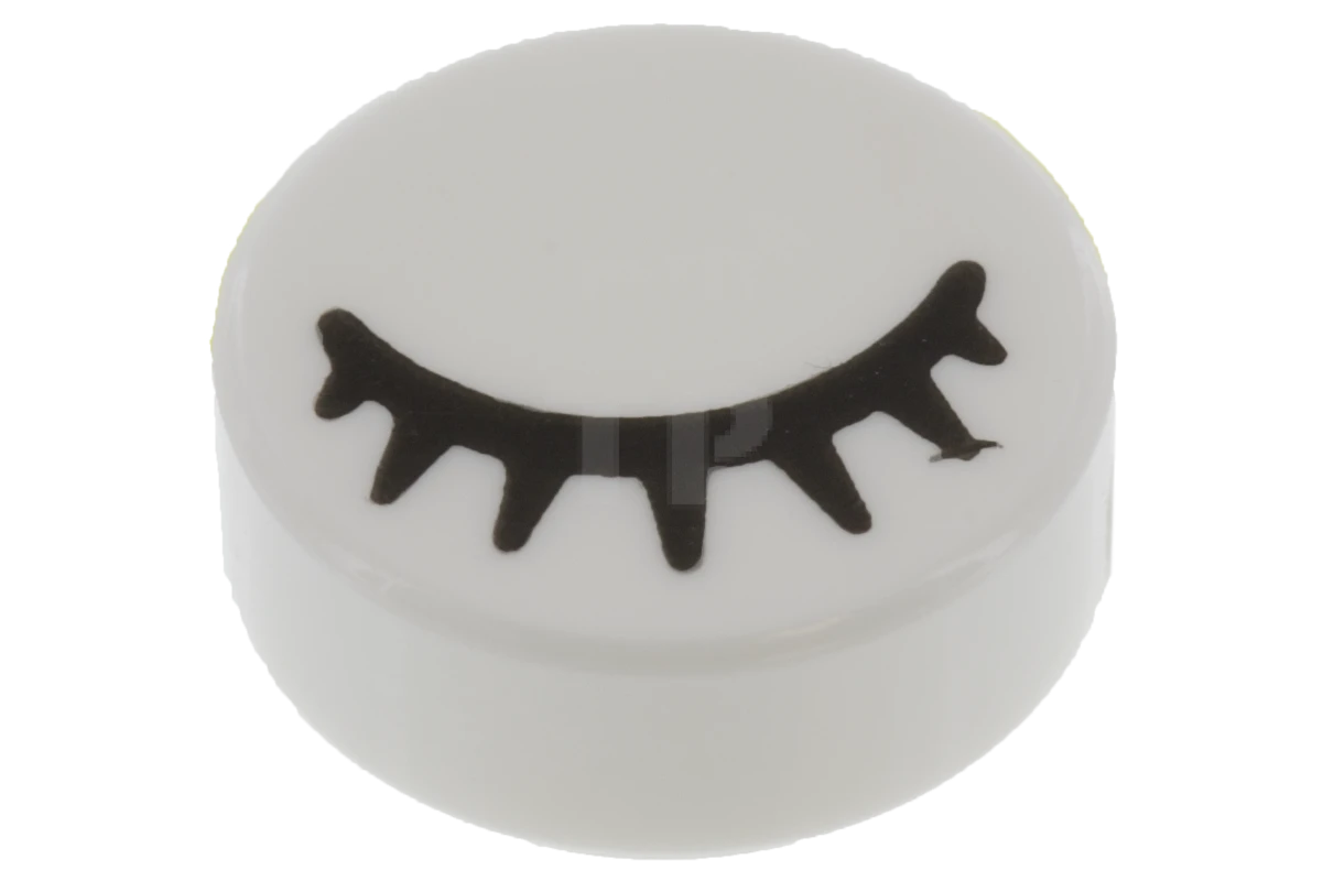 LEGO&reg; 6284604 - 98138pb028 - Tile 1 x 1 Round with Eye Closed Pattern