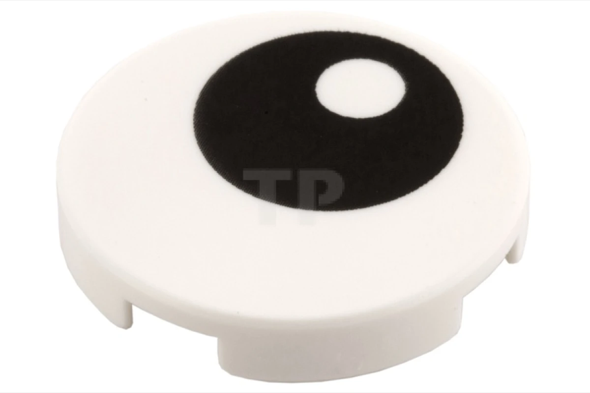 LEGO&reg; 6545267 - 14769pb004 - Carreau 2 x 2 rond avec O inférieur et motif d'œil.