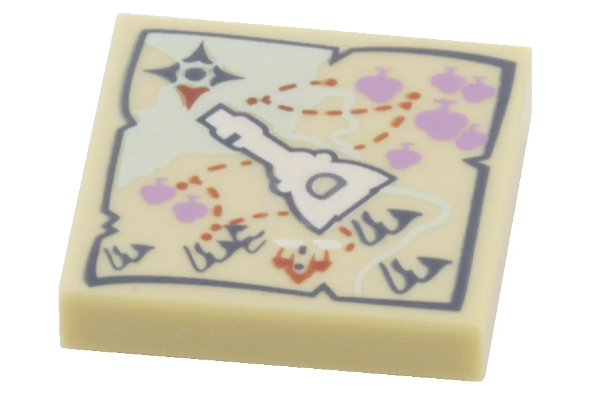 LEGO&reg; 6104425 - 3068pb0907 - Tegel 2 x 2 met Elfen Kaartpatroon