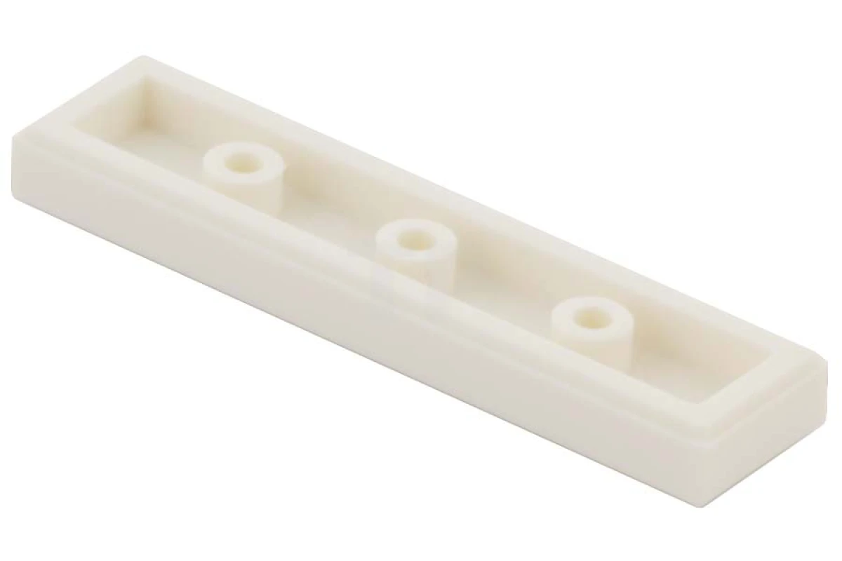 LEGO&reg; 6106728 - 2431pb370 - Carreau 1 x 4 avec règle à motif de bordure dorée.