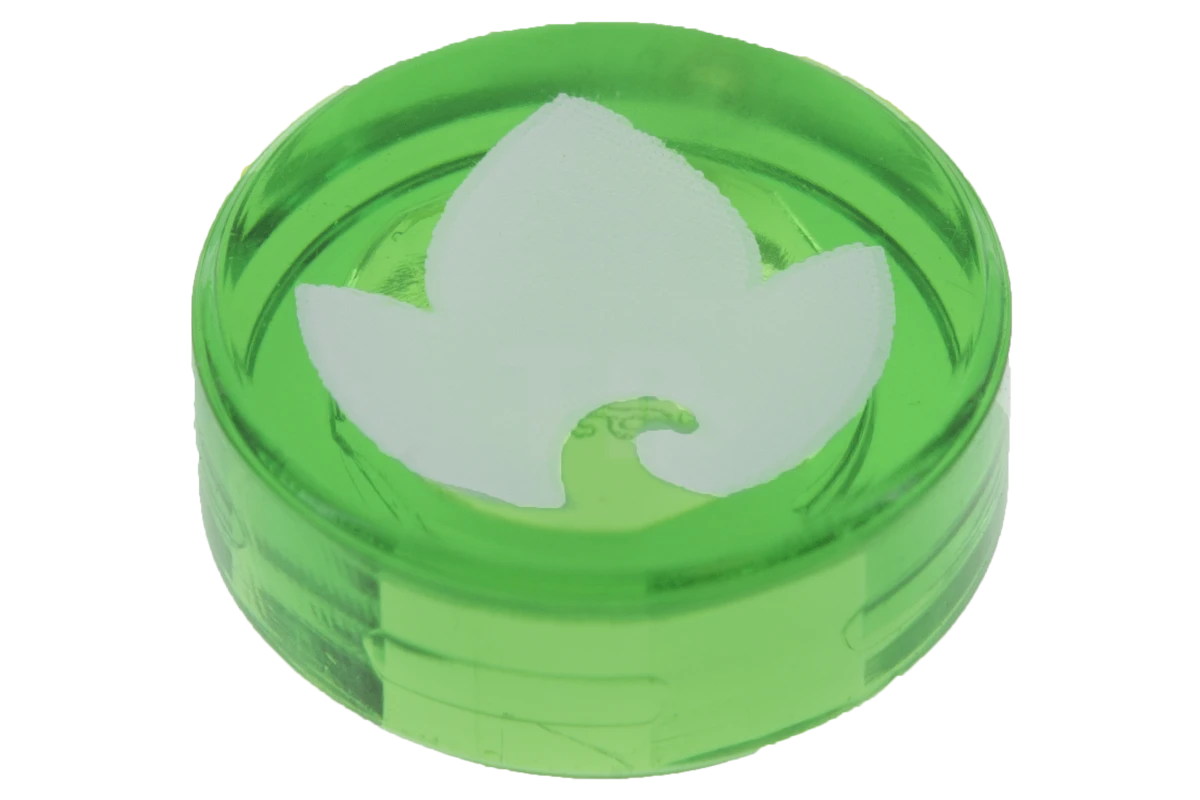 LEGO&reg; 6104424 - 98138pb030 - Tegel 1 x 1 Rond met Aarde Kracht Pictogram Patroon