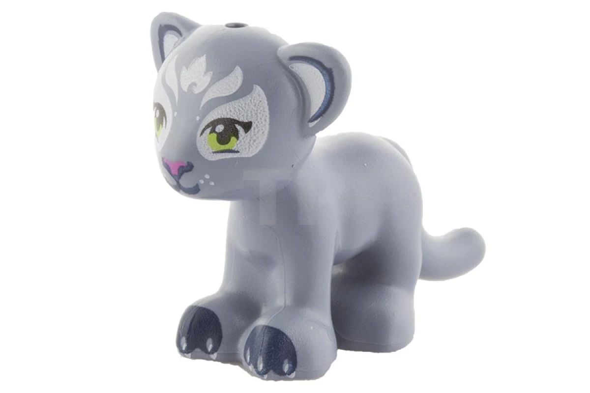 LEGO&reg; 6102301 - 14734pb02 - Lion Cub with Light Green Eyes and White Face Markings Pattern