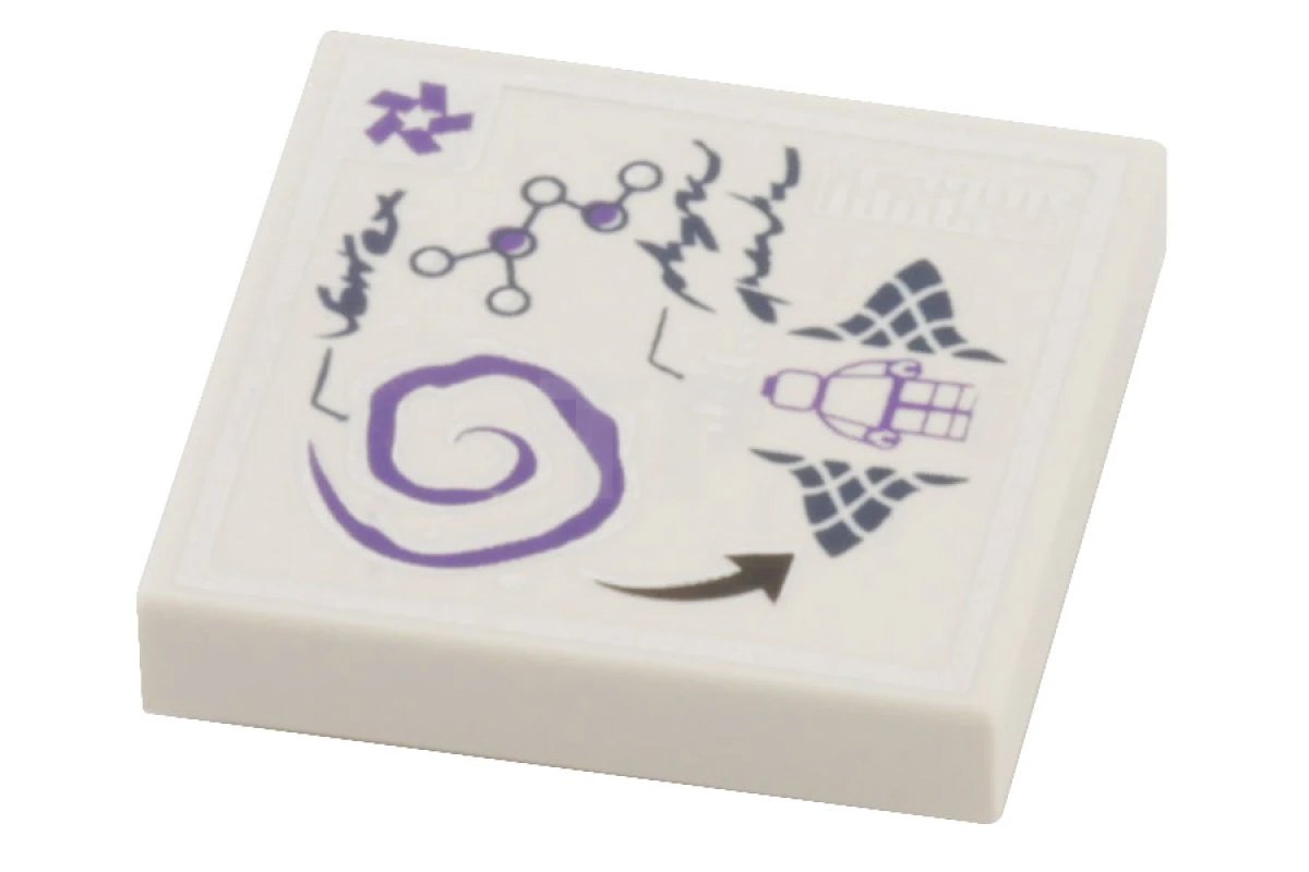 LEGO&reg; 6104200 - 3068pb0905 - Carreau 2 x 2 avec le motif de la molécule 