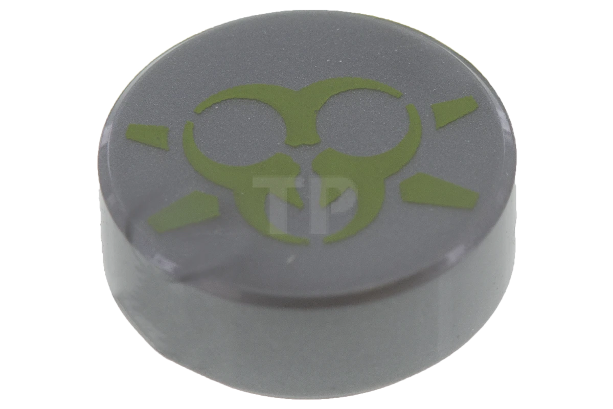 LEGO&reg; 6104158 - 98138pb029 - Tile 1 x 1 Round with Toxic Pattern (Ultra Agents)