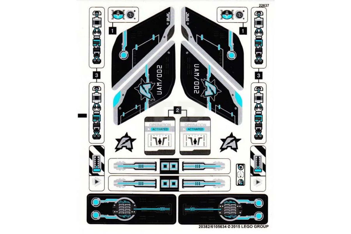 LEGO&reg; 6105634 - Autocollant pour l'ensemble 70170