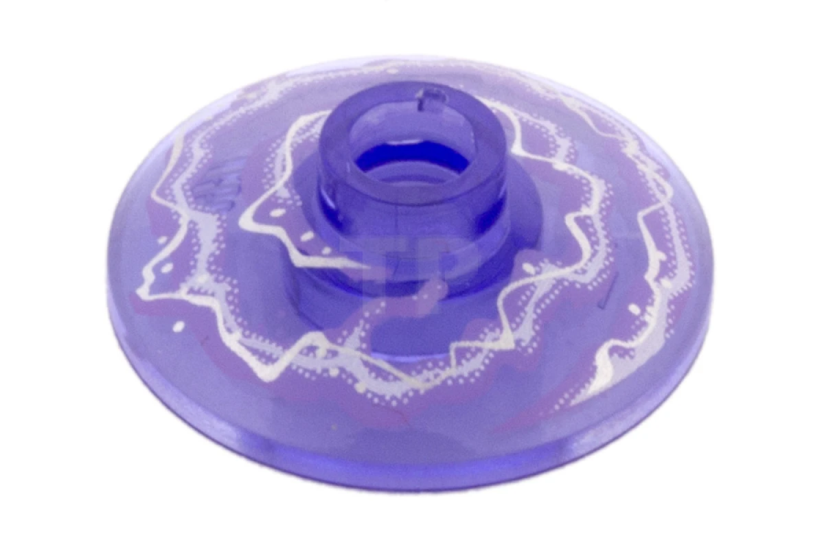 LEGO&reg; 4740pb011 - 6104175 - Dish 2 x 2 Inverted (Radar) with Lavender and White Electricity Pattern