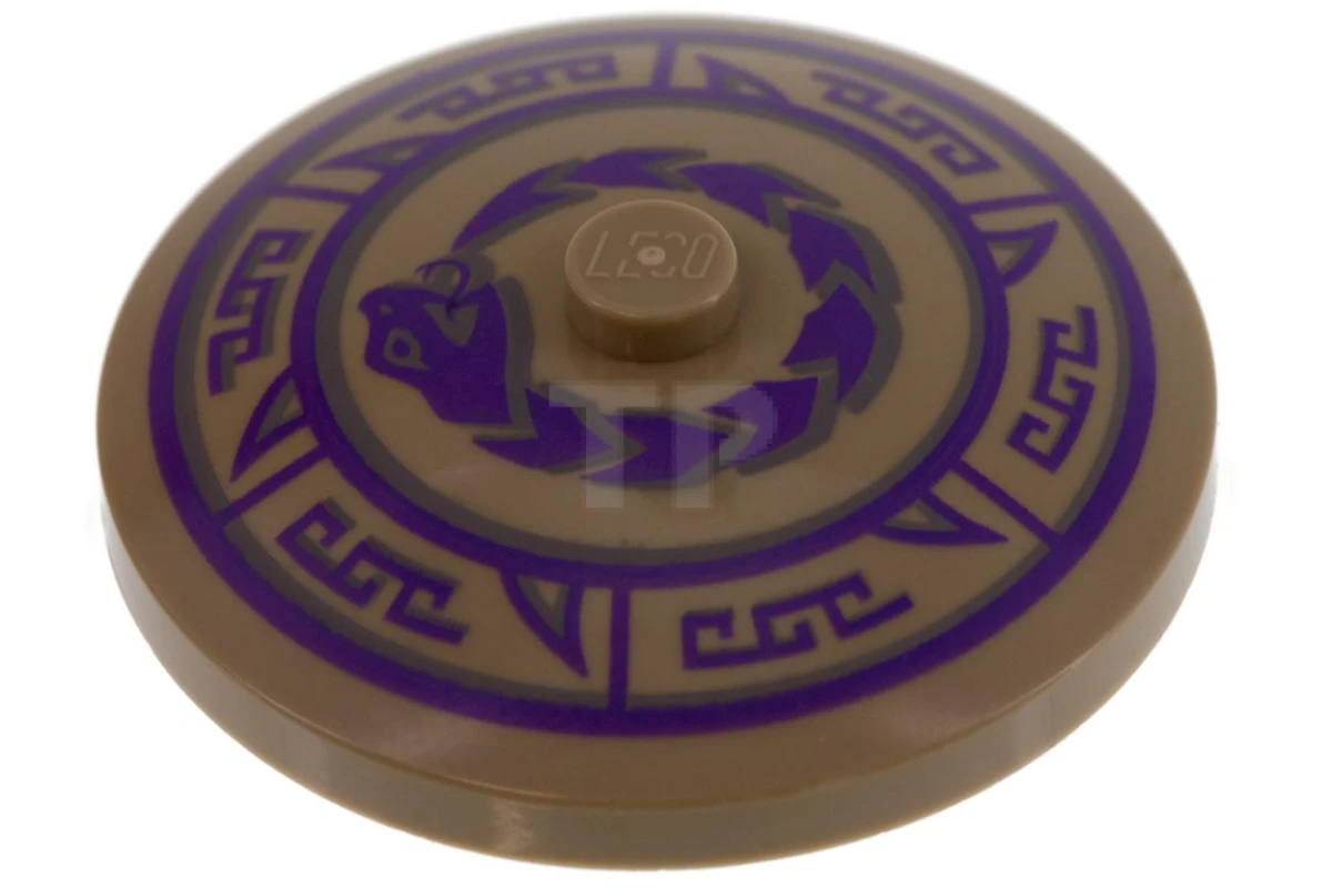 LEGO&reg; 6101927 - 3960pb031 - Plato 4 x 4 invertido con dibujo de serpiente