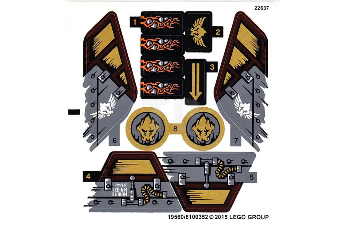 LEGO&reg;  - Adesivo per il set 70747