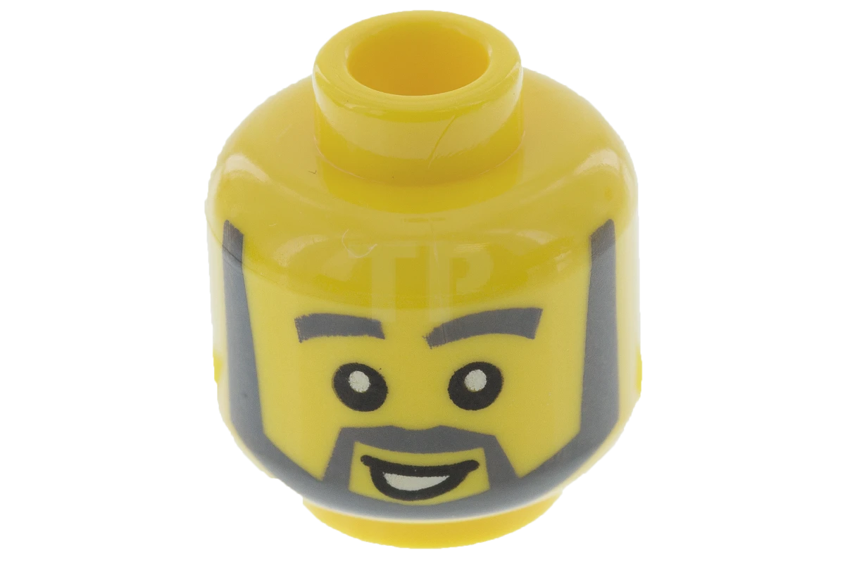 LEGO&reg; 4262093 - 3626bpx288 - Head Minifig with Gray Beard and Eyebrows Pattern