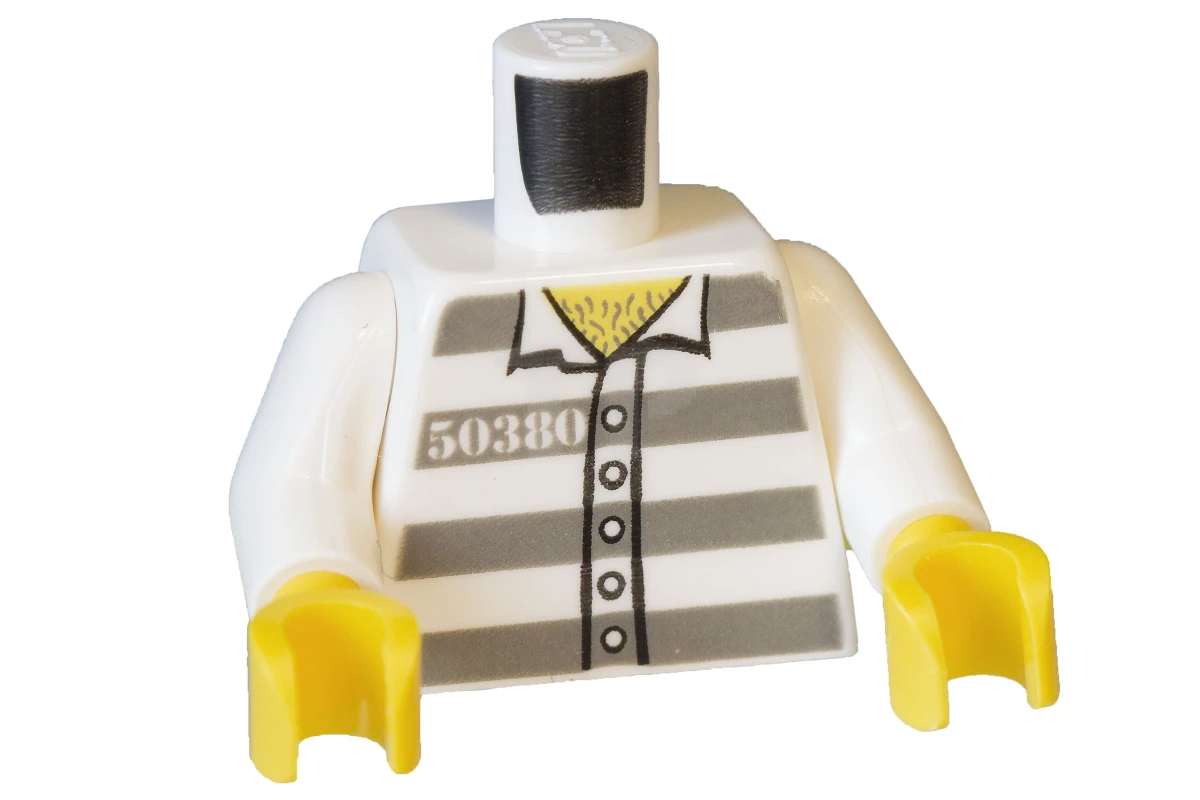 LEGO&reg; 6219529 - 973px432c01 - Torso (complete) with Prison Shirt Pattern