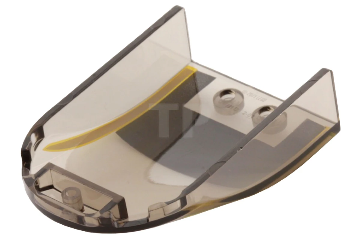 LEGO&reg; 6107333 - 18973pb01 - Windscherm 6 x 4 x 1 gebogen met zwart en helder lichtoranje patroon