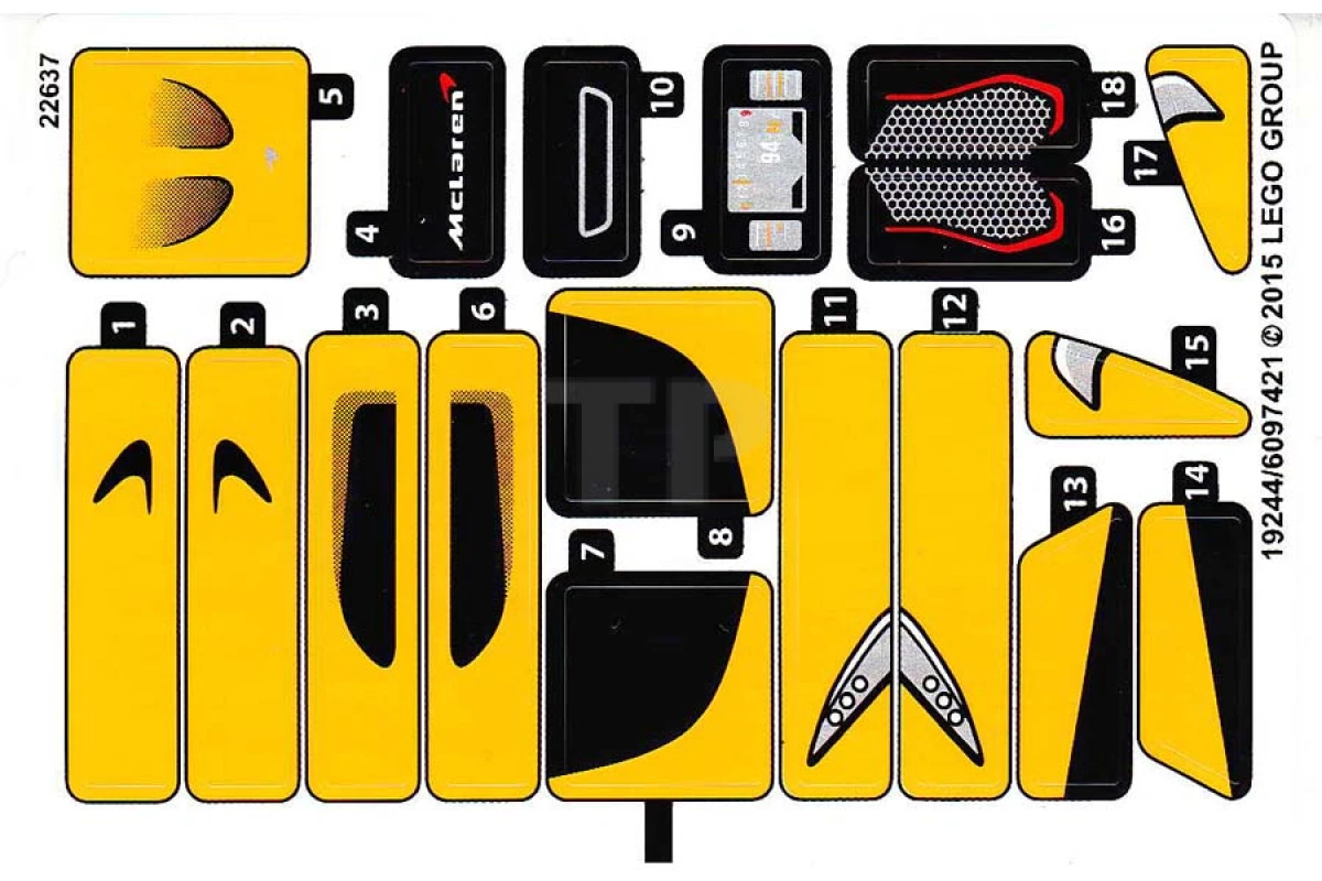 LEGO&reg; 6097421 - Autocollant pour l'ensemble 75909