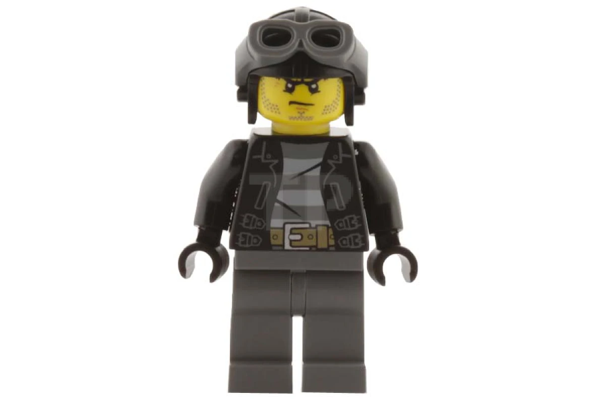 LEGO&reg; cty0456 Crook - Black Stubble and Aviator Helmet
