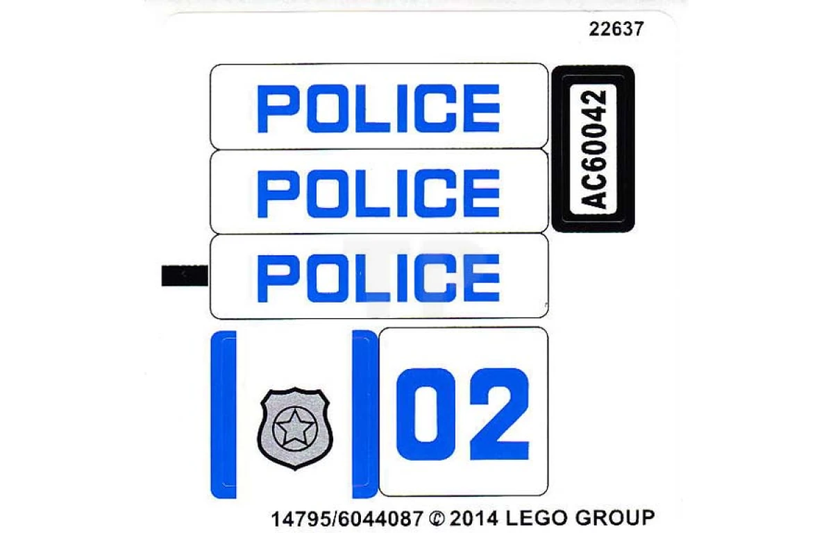 LEGO&reg; 6044087 - Sticker for Set 60042