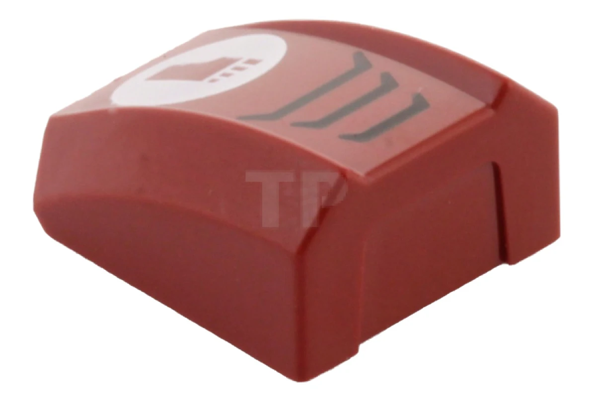 LEGO&reg; 30602pb071 - 6075146 - Slope 2 x 2 Curved with Rim and TMNT Foot Clan Logo