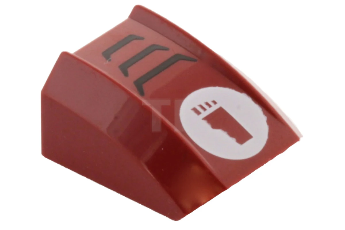 LEGO&reg; 30602pb071 - 6075146 - Slope 2 x 2 Curved with Rim and TMNT Foot Clan Logo