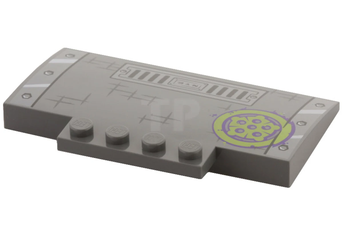 LEGO&reg; 15625pb003 - 6074891 - Slope, Curved 5 x 8 x 2/3 with Sewer Grate Pattern