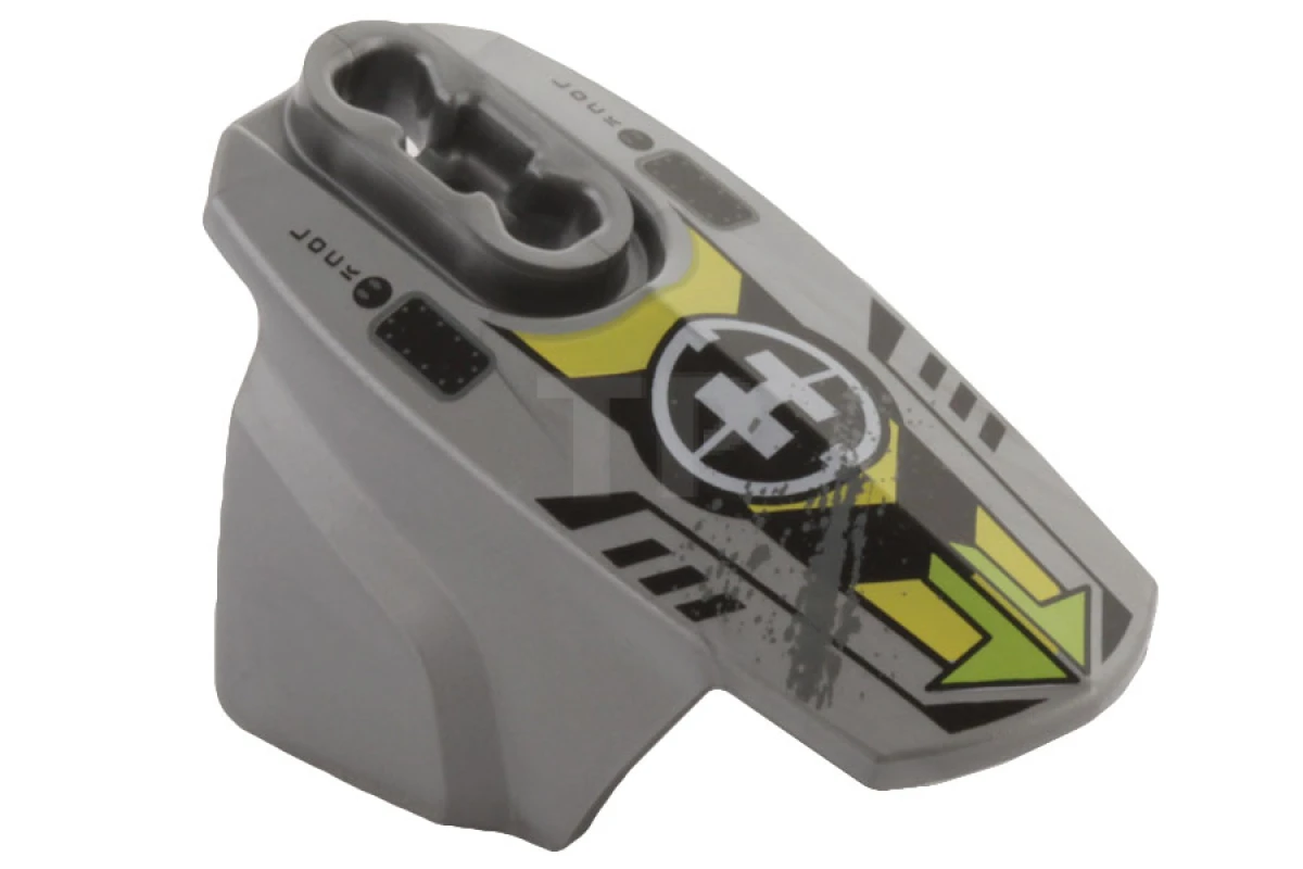 LEGO&reg; 90639pb022 - 6060841 - Hero Factory Armor with Ball Joint Socket - Size 5 with Lime Arrows, Black and Yellow Chevrons, and Hero Factory Logo Pattern