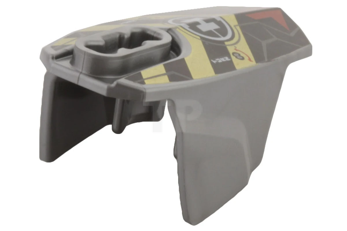 LEGO&reg; 90639pb021 - 6060849 - Hero Factory Armor with Ball Joint Socket - Size 5 with Red Arrows, Black and Gold Chevrons, and Hero Factory Logo Pattern