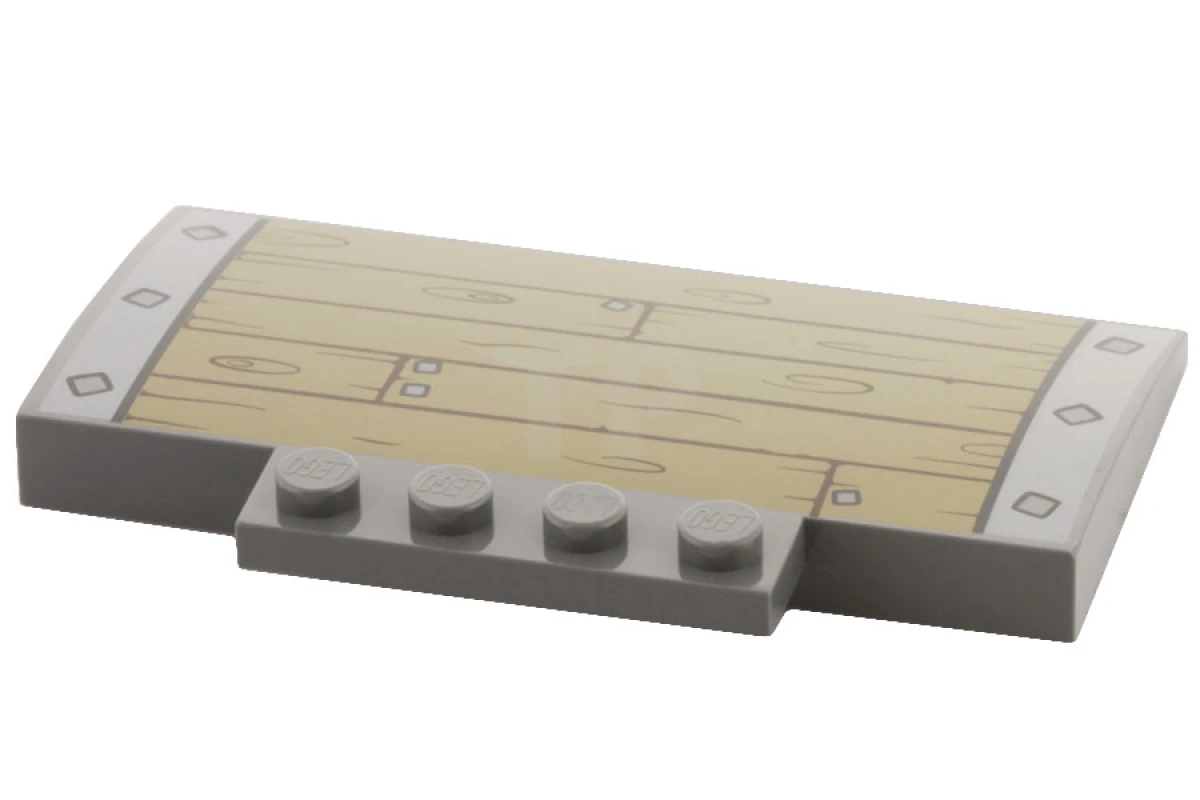 LEGO&reg; 6075678 - 15625pb005 - Slope, Curved 5 x 8 x 2/3 with Wood Panel Pattern