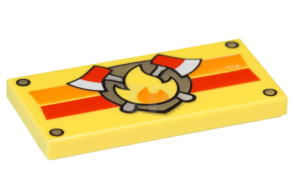 LEGO&reg; 6074907 - 87079pb0183 - Carreau 2 x 4 avec motif de logo de feu.