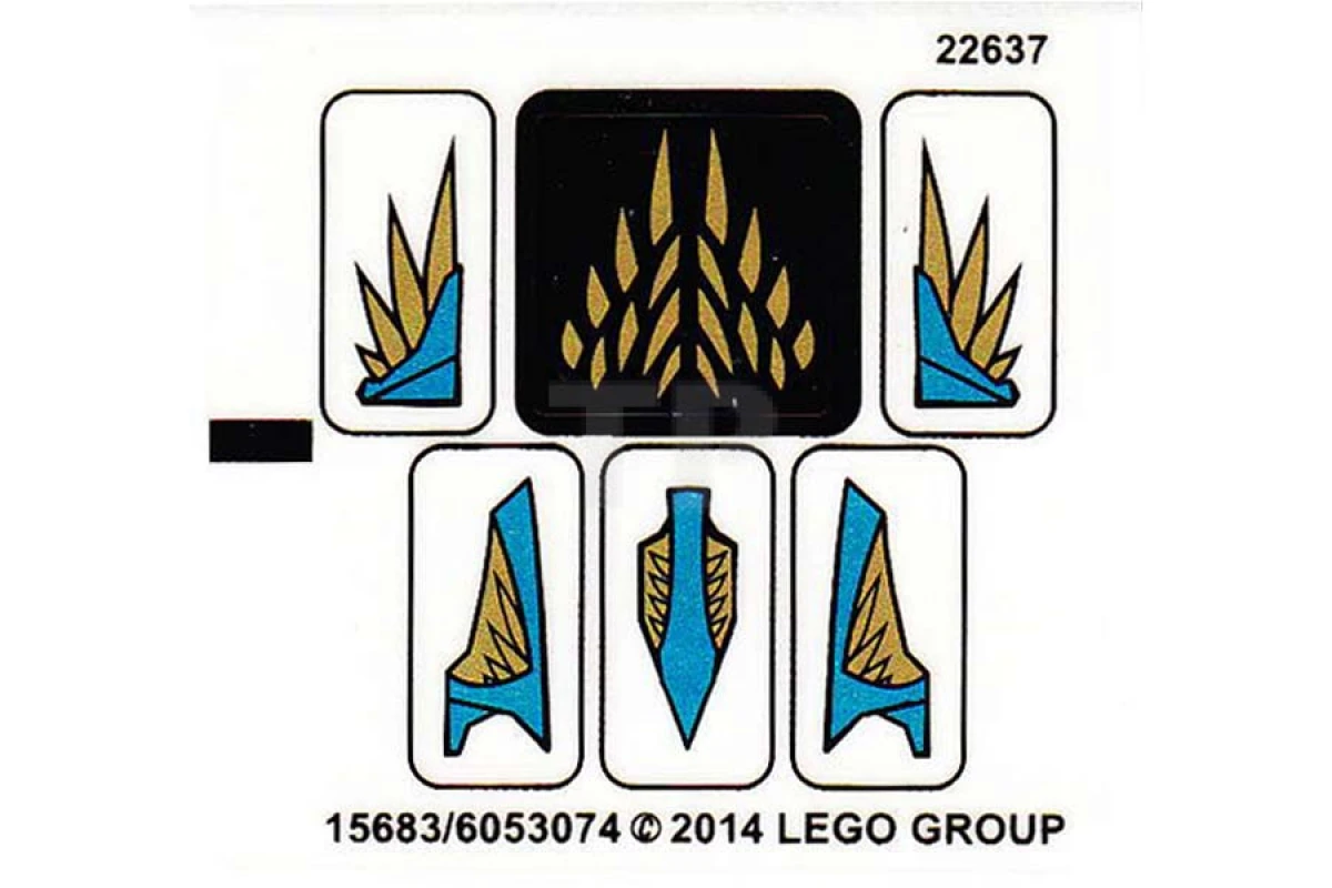 LEGO&reg; 6053074 - Autocollant pour l'ensemble 70124