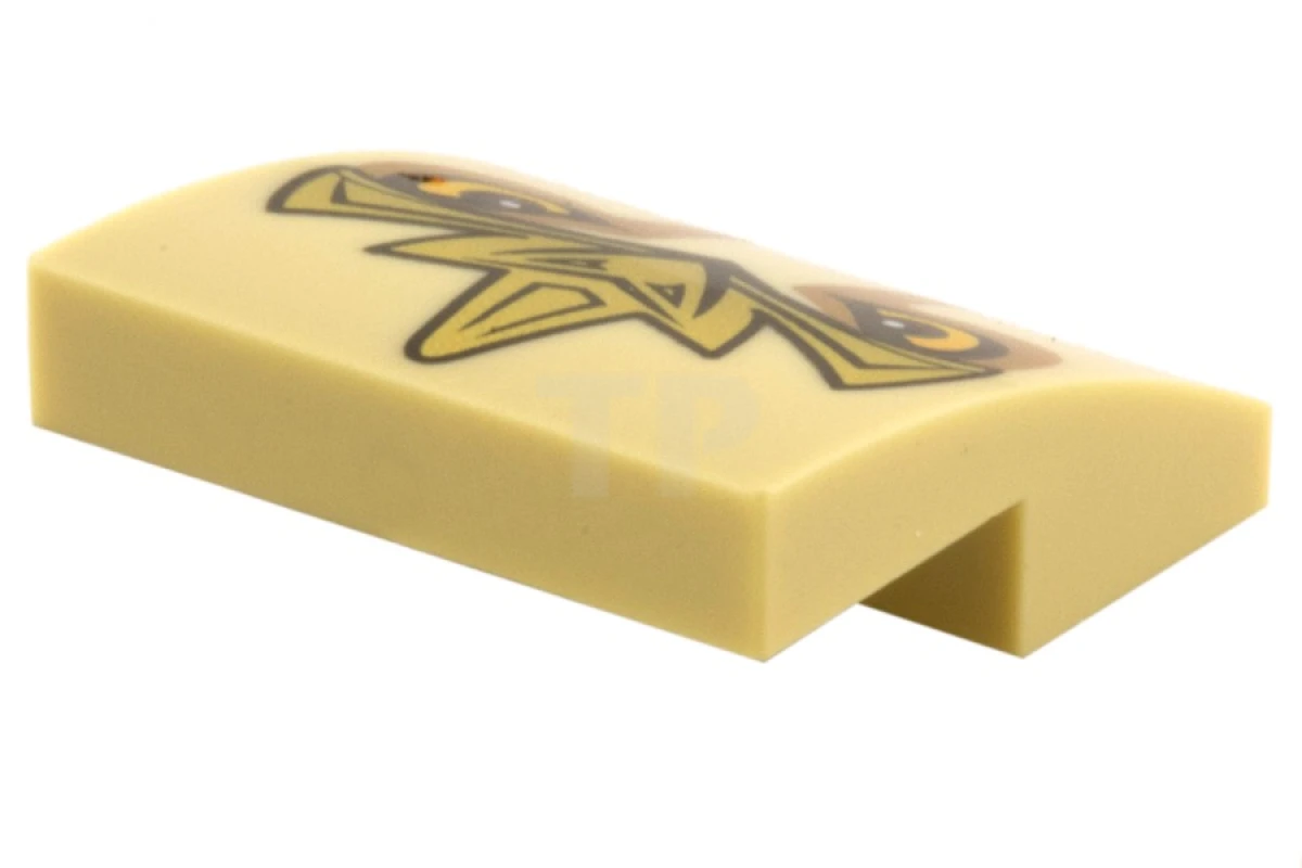 LEGO&reg; 6051328 - 15068pb002 - Pendiente 2 x 2 x 2/3 Curvado con dibujo de cara de león