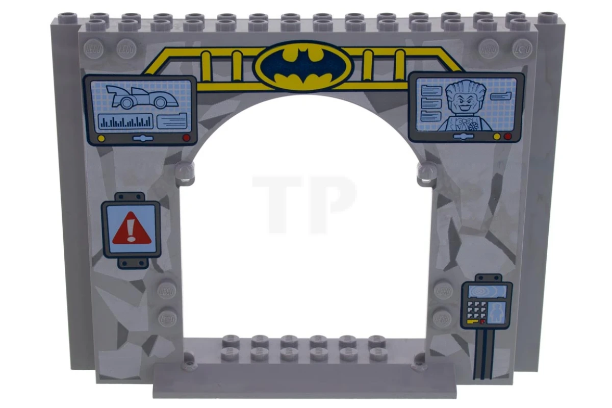 LEGO&reg; 6063256 - 15626pb01 - Panneau 4 x 16 x 10 avec l'arche et Batman, le Joker et le motif de la voiture.