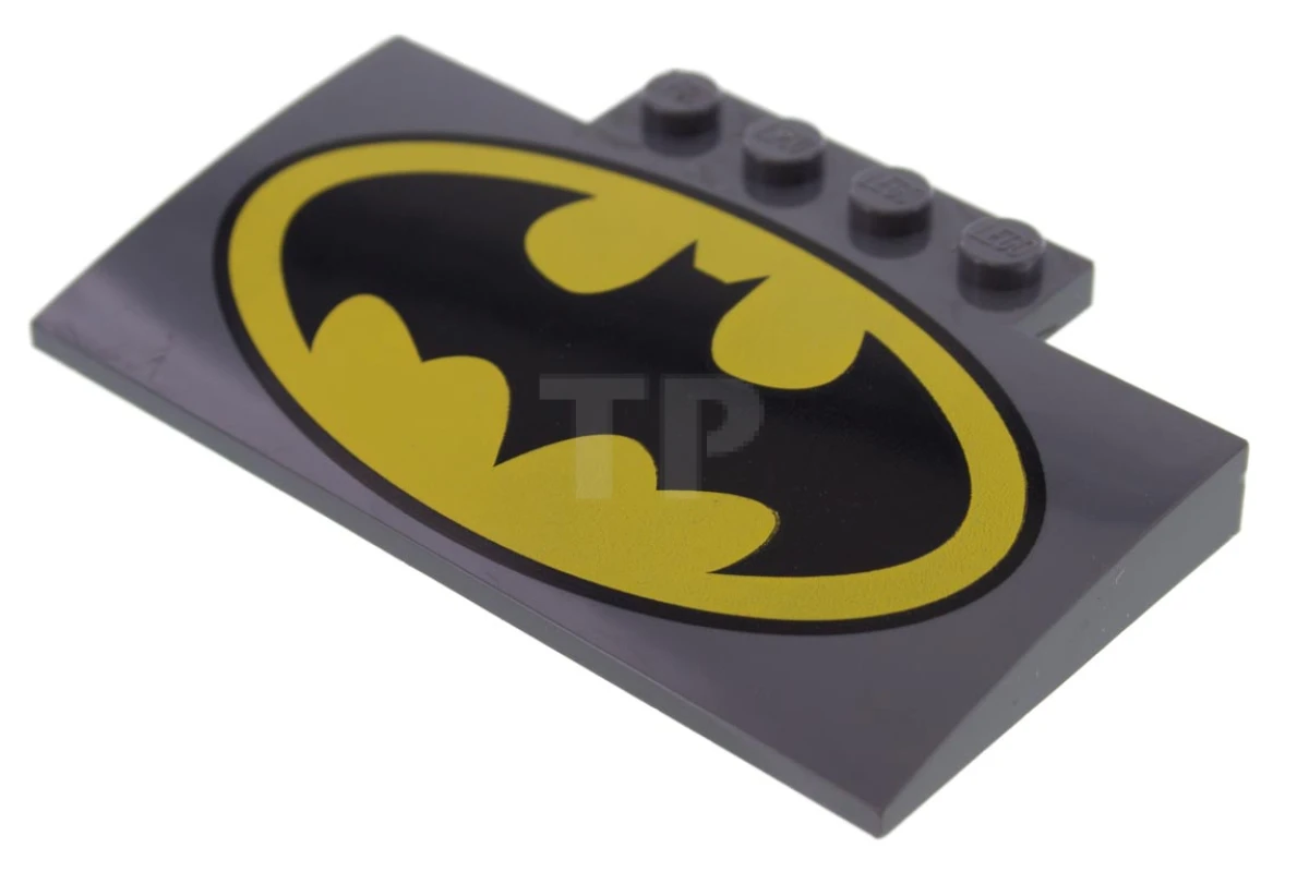 LEGO&reg; 6063560 - 15625pb001 - Slope, Curved 5 x 8 x 2/3 with Batman Logo Pattern
