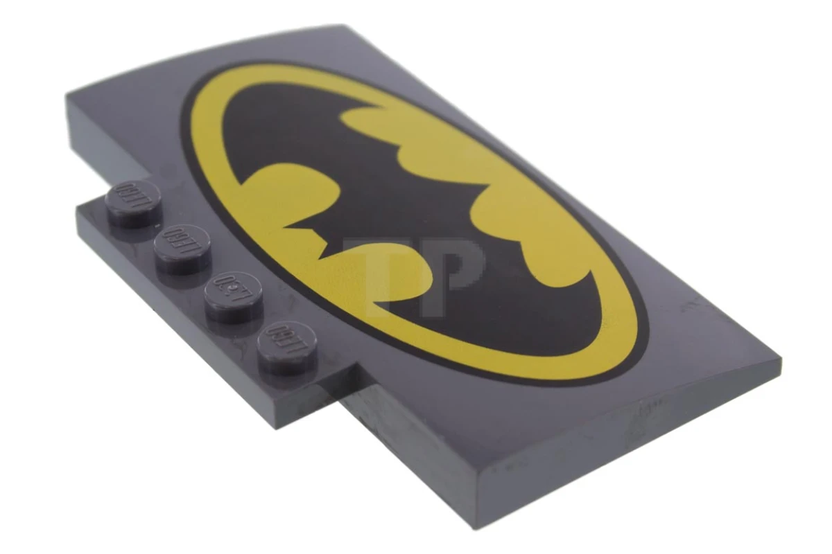 LEGO&reg; 6063560 - 15625pb001 - Slope, Curved 5 x 8 x 2/3 with Batman Logo Pattern