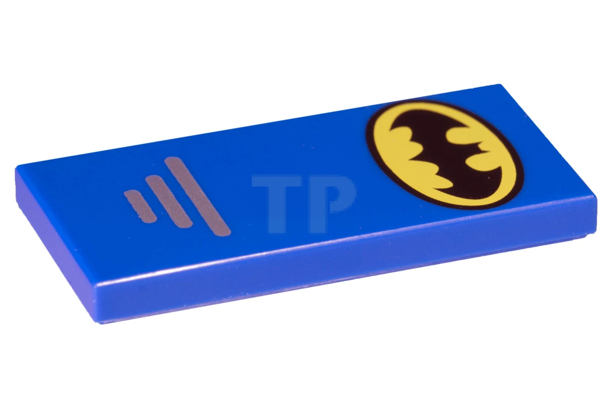 LEGO&reg; 6063279 - 87079pb0167 - Tile 2 x 4 with Batman Logo Pattern