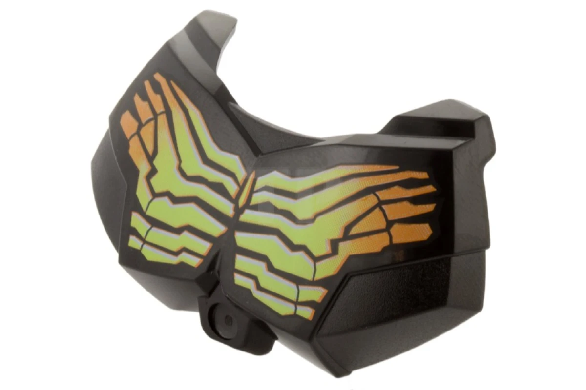 LEGO&reg; 98603pb010 - 6073741 - Hero Factory Chest Armor Small with Yellow and Orange Cracked Muscle Lines Pattern