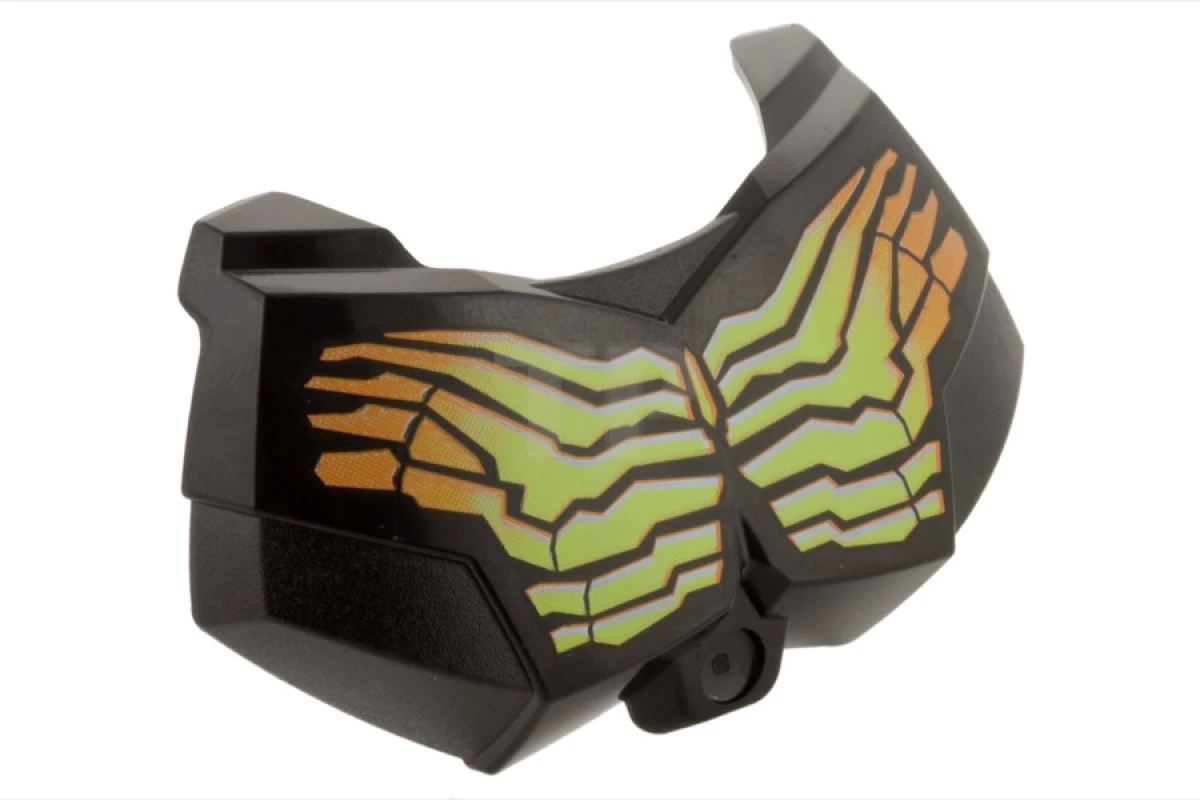 LEGO&reg; 98603pb010 - 6073741 - Hero Factory Chest Armor Small with Yellow and Orange Cracked Muscle Lines Pattern