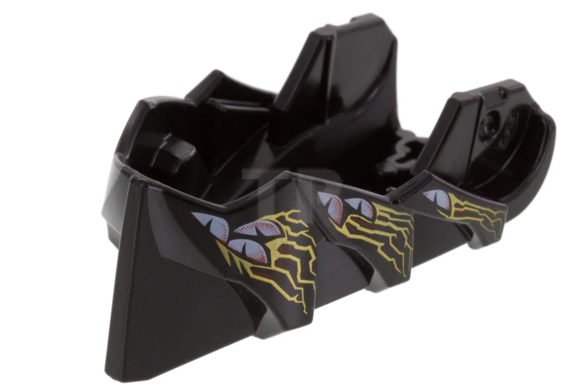 LEGO&reg; 6074849 - 15359pb004 - Hero Factory Creature Head, Jaw with Axle Hole with 12 White and Red Eyes and Gold Markings Pattern