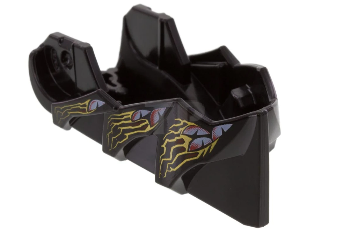 LEGO&reg; 6074849 - 15359pb004 - Hero Factory Creature Head, Jaw with Axle Hole with 12 White and Red Eyes and Gold Markings Pattern