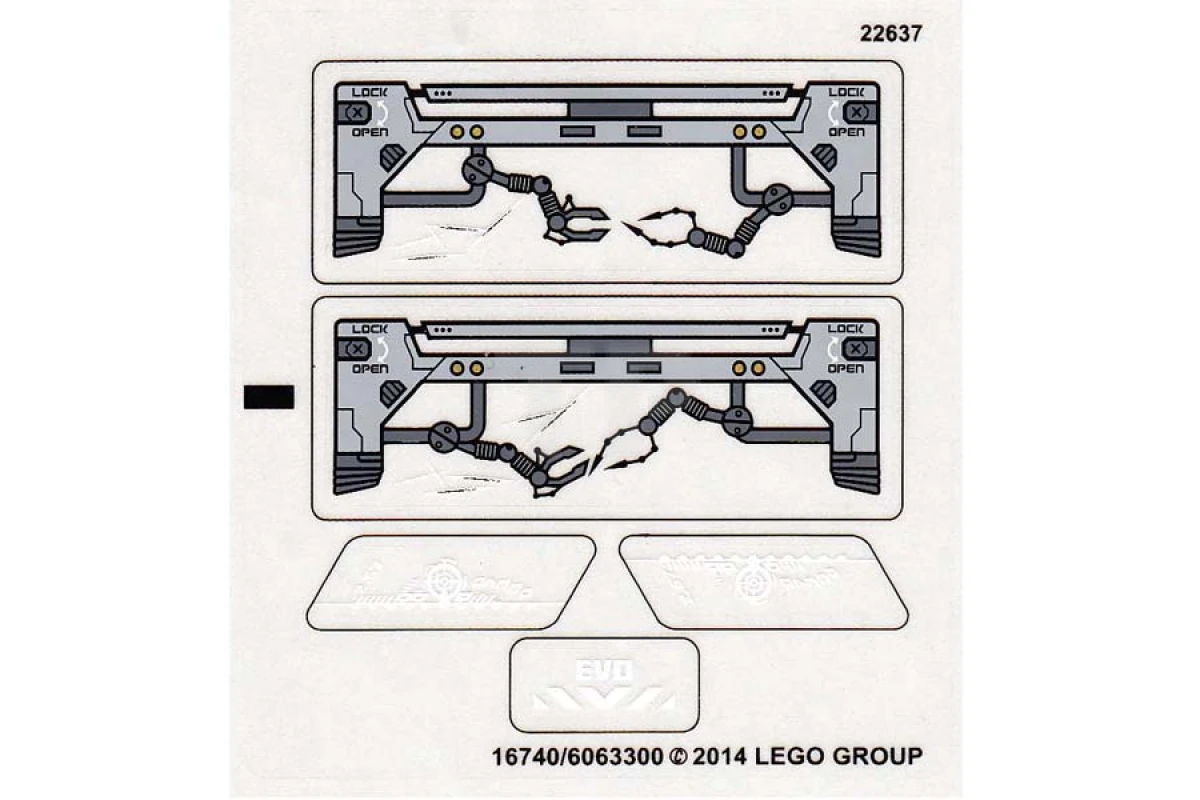 LEGO&reg; 6063300 - Sticker for Set 44022
