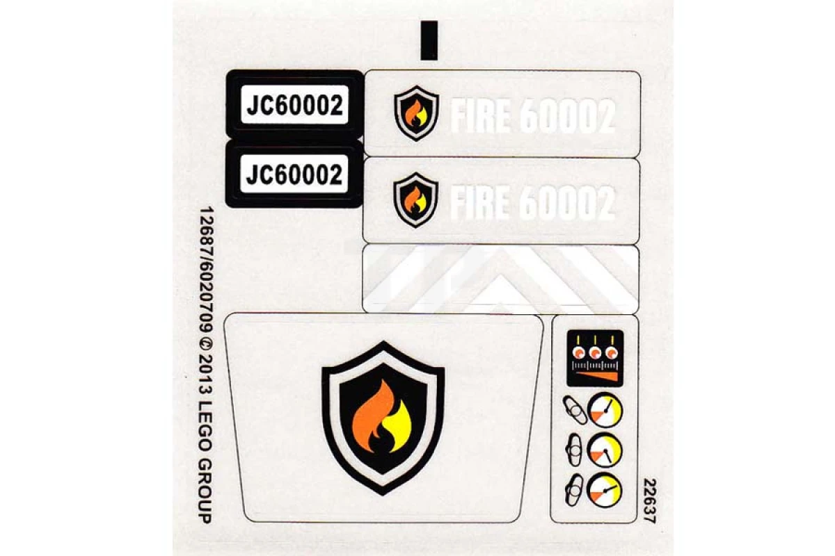 LEGO&reg; 6020709 - Autocollant pour l'ensemble 60002