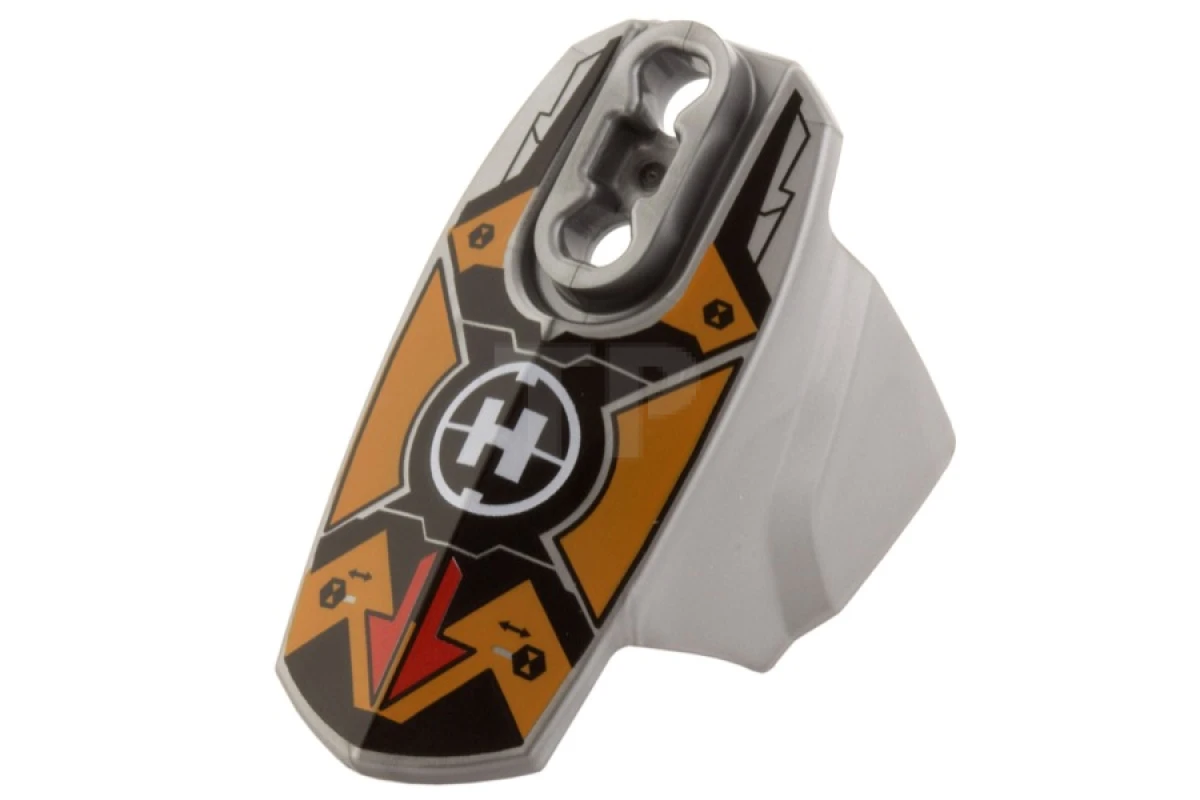 LEGO&reg; 90639pb027 - 6073701 - Hero Factory Armor with Ball Joint Socket - Size 5 with Red Arrows, Orange Markings, and Hero Factory Logo Pattern