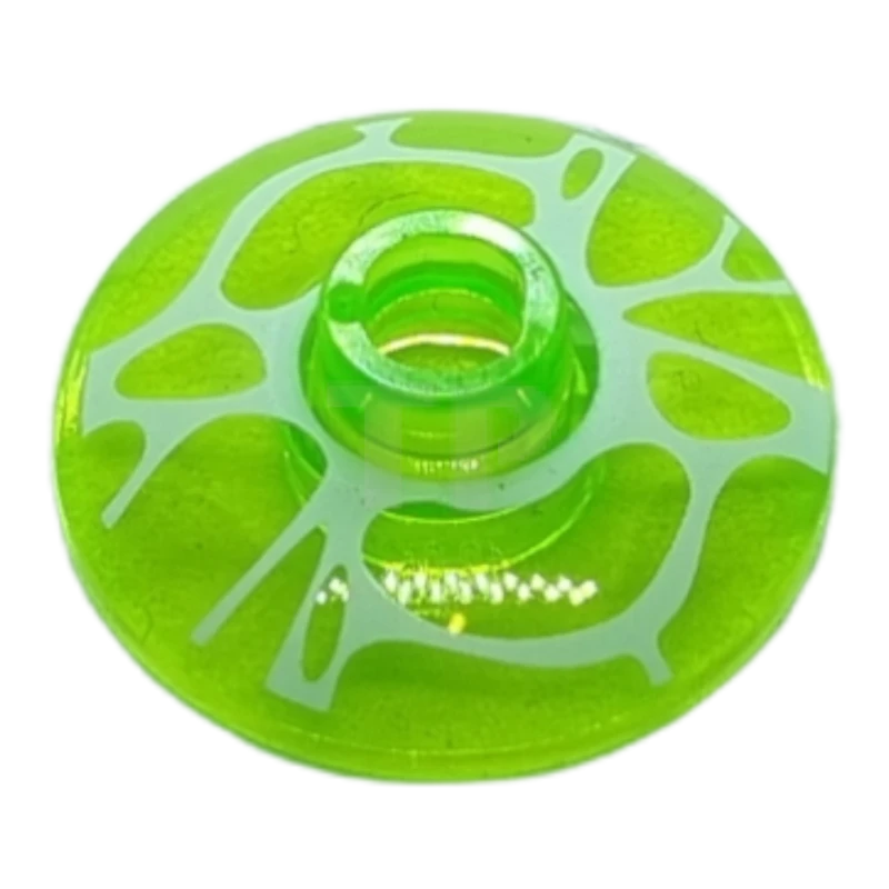 LEGO&reg; 6055154 - 4740pb010 - Satellite-parabole 2 x 2 inversé (radar) avec motif de toile d'araignée blanche.