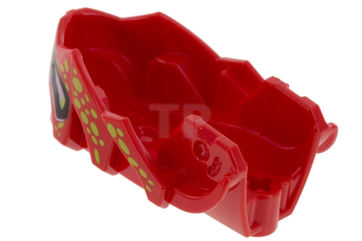 LEGO&reg; 6072526 - 15359pb002 - Hero Factory Creature Head, Jaw with Axle Hole with Black and White Eyes and Lime Spots Pattern