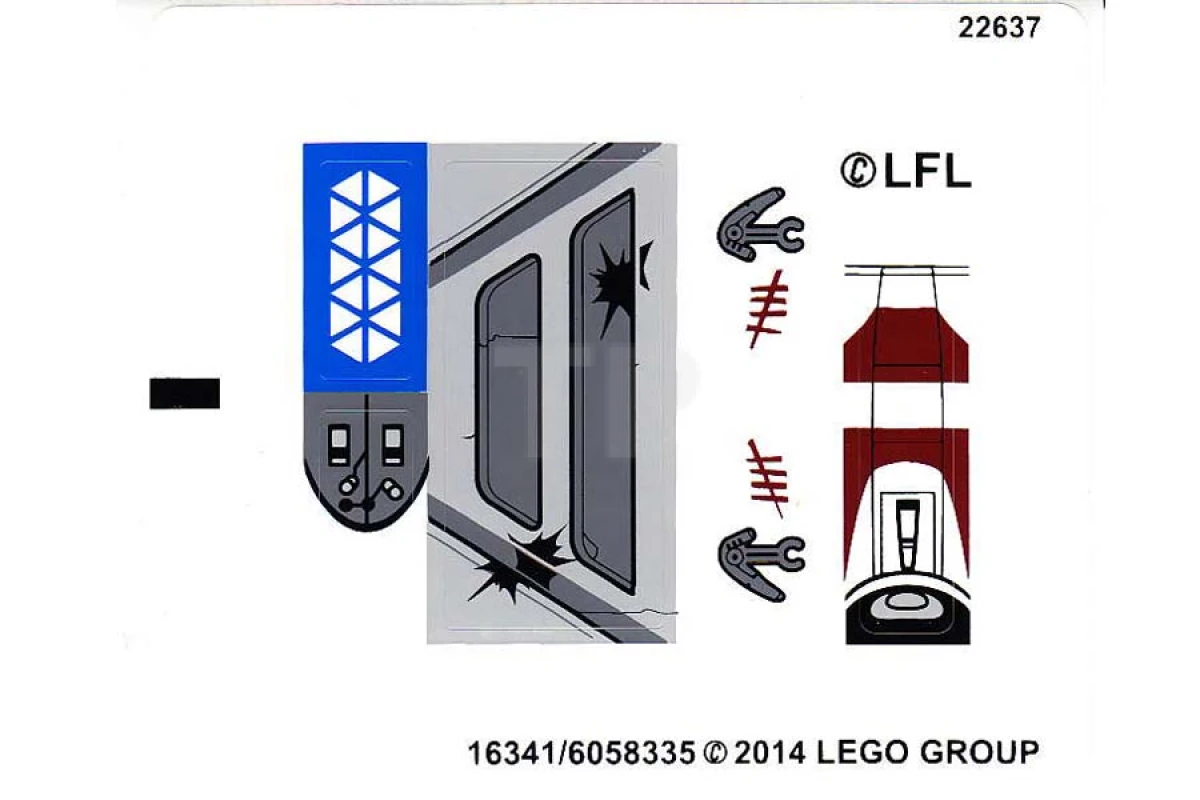 LEGO&reg; 6058335 - Sticker for Set 75037